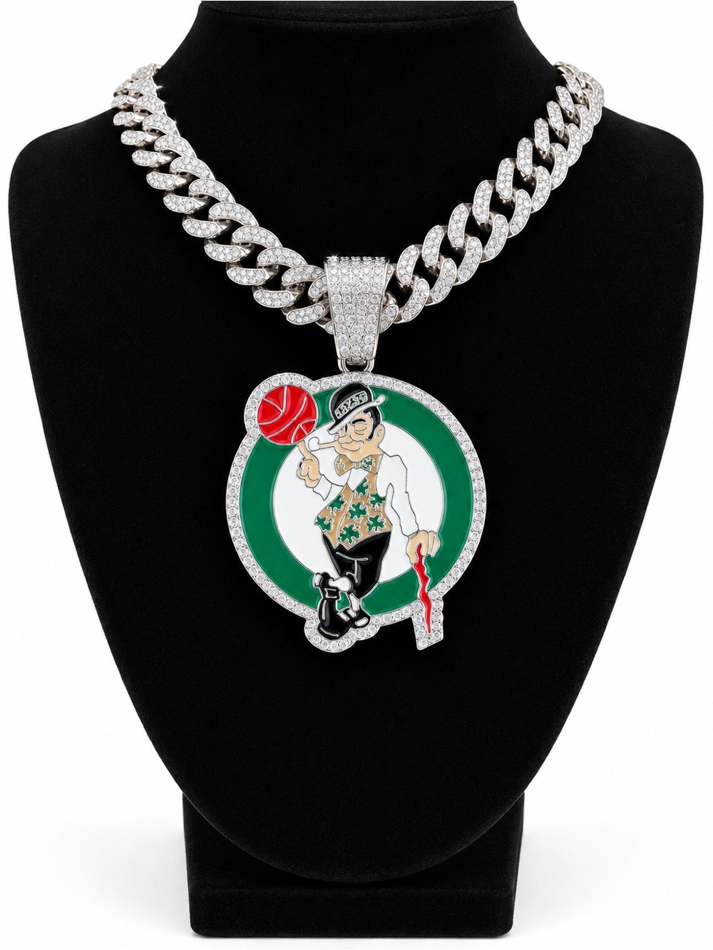 NBA Boston Celtics Pendant Cuban Chain Necklace
